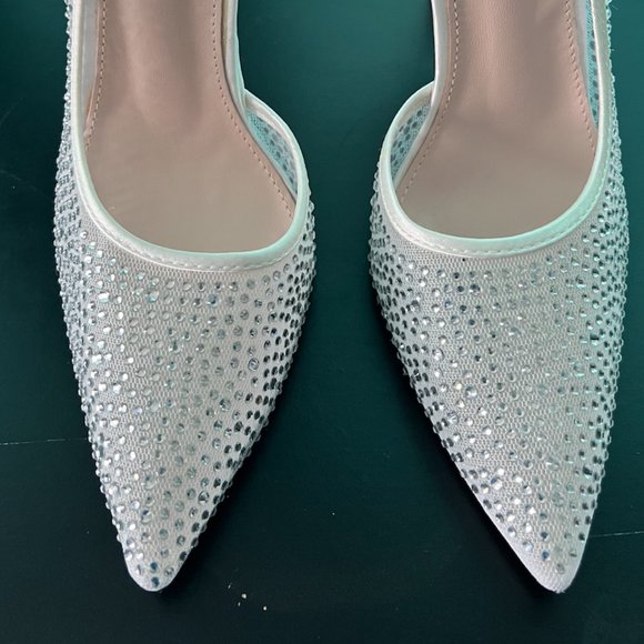 Satin Rhinestone Pumps - Picture 5 of 8